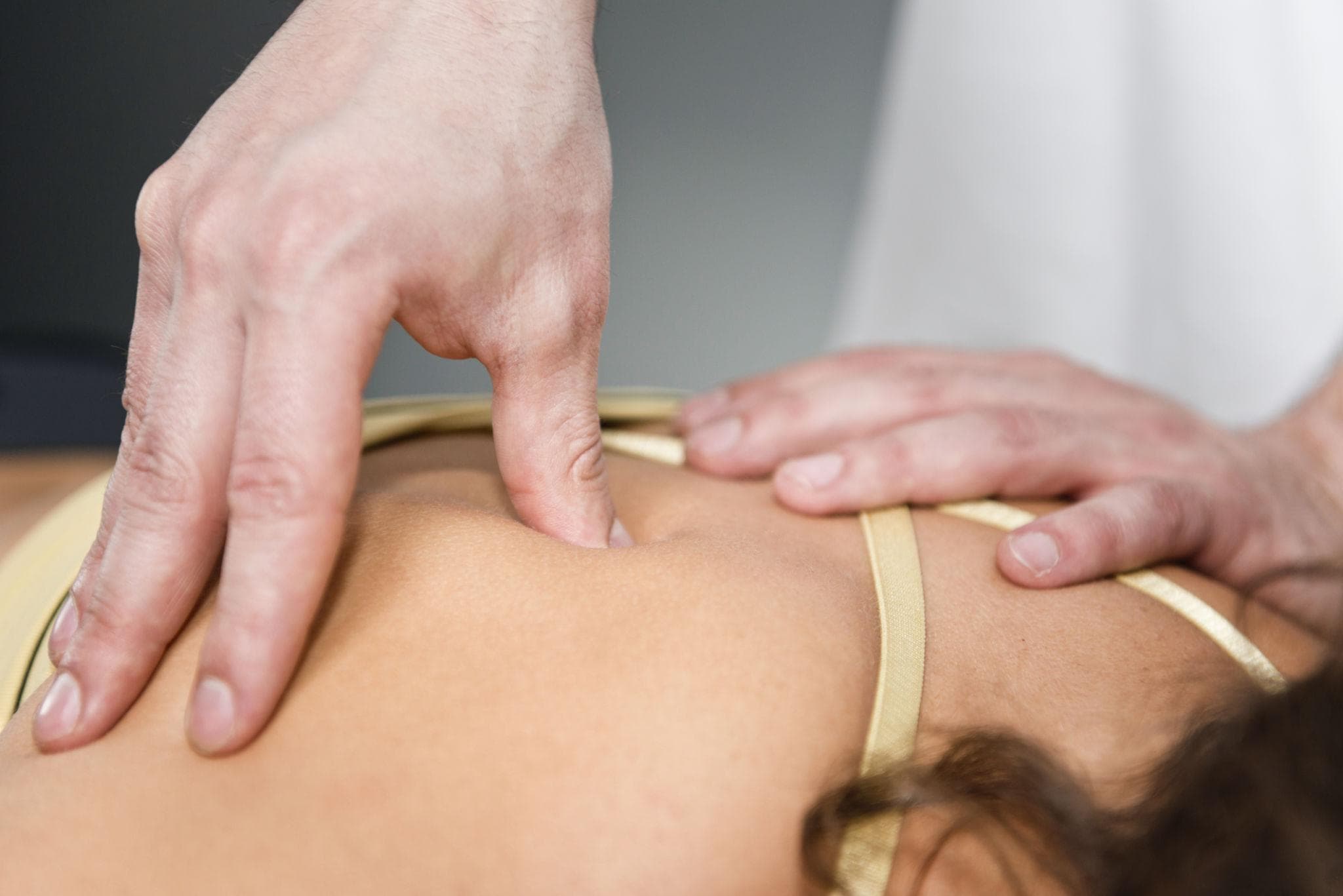 Myofascial release treatment for shoulder and back tension